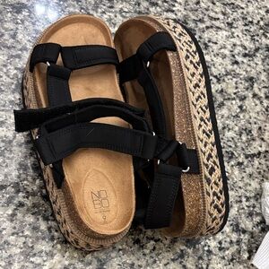 NOBO Black and Tan Women's Sandals
